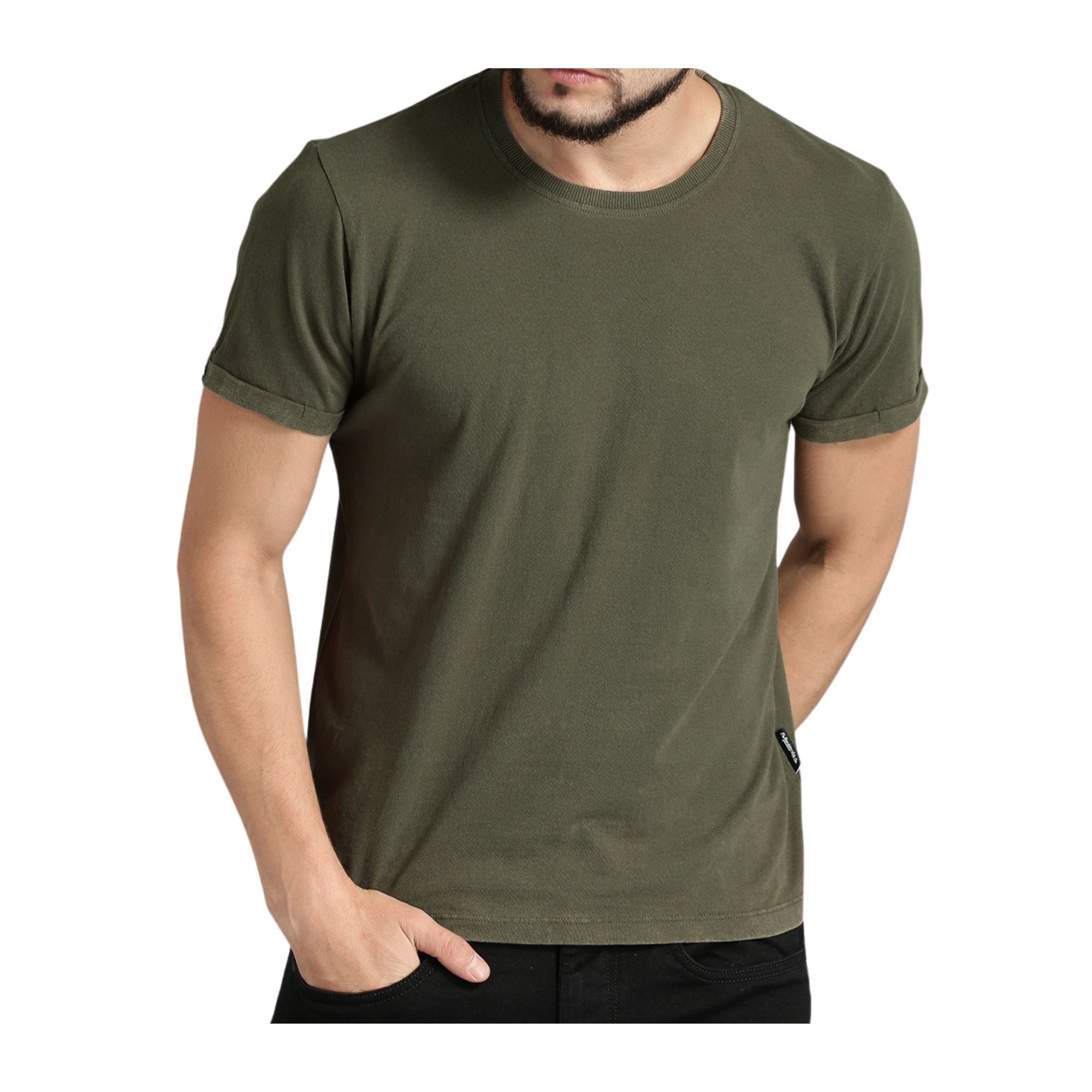 Trishoolin SSHAYU Plain T-Shirt | Regular Fit | Crew Neck / Round Neck Half Sleeve | Design 10000MB | Pack of 1