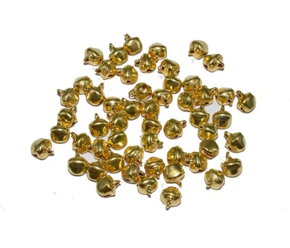 Golden ball dangle charms beads latkan jhumki/Neacklace and Bangle metal beads for Jewellery Making. LOOP-012-Per Packet of Approx 270 Pcs (100 Gram) / 9X8 MM