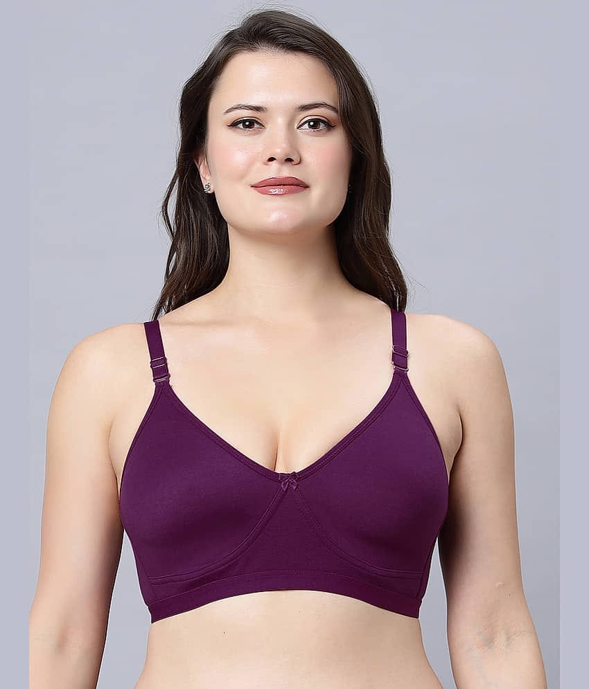 IN CARE LINGERIE Cotton Non Padded Women's T-Shirt Bra ( Wine ) SUHANA_WINE_40C