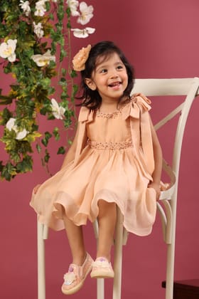 Pearl Enhanced Organza Dress-6-12 months