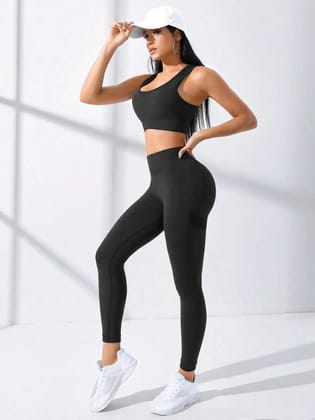 FitFlex Leggings Push Up-Black / XS