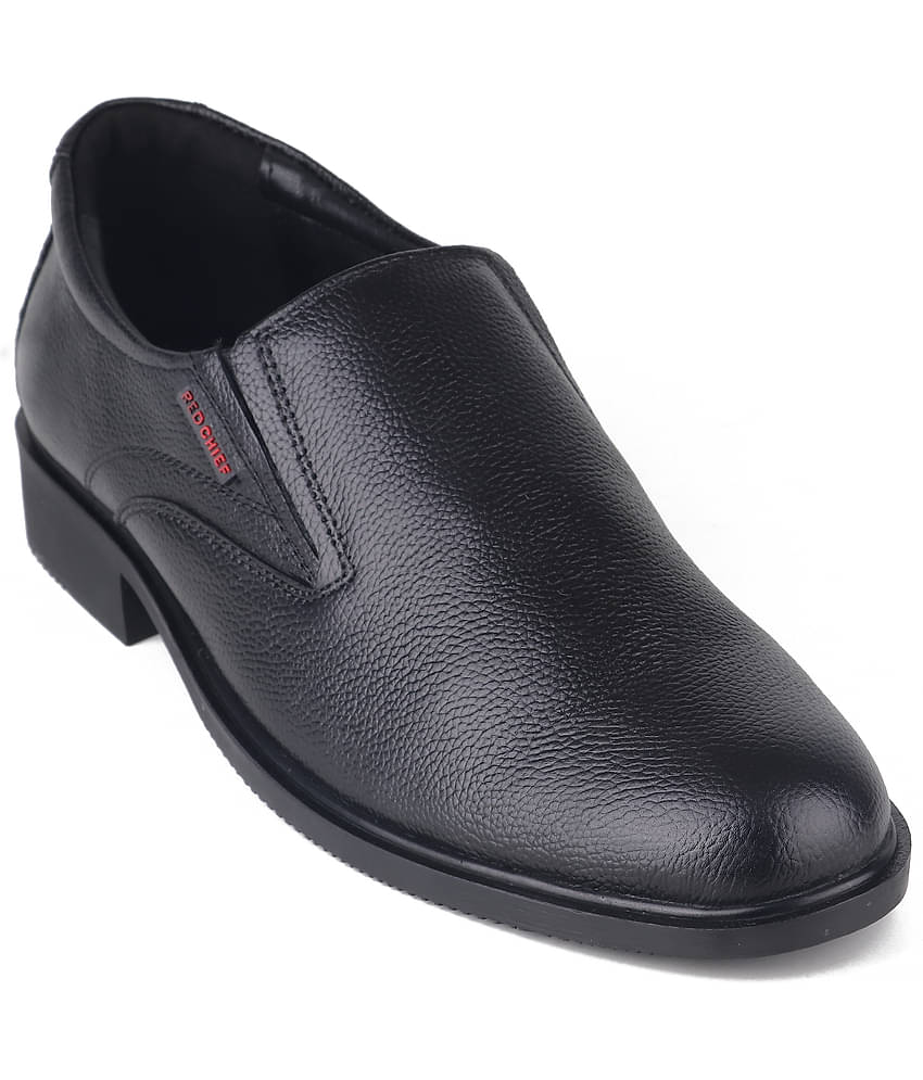 Red Chief Black Men's Slip On Formal Shoes