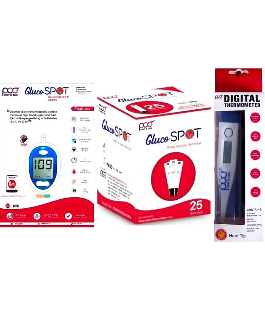 POCT Kit with thermometer Glucometer