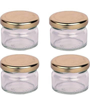AFAST Coockes Jar Glass Transparent Cookie Container ( Set Of 4 )