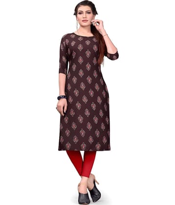 AK FASHION MALL Women Crepe Printed Straight Kurti ( Multicolor )