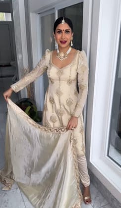 Fancy Party Wear Look Heavy Pure Chinon Silk Top Bottom & Dupatta Set Fancy Party Wear Look Heavy Pure Chinon Silk Top Bottom & Dupatta Set