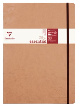 Clairefontaine Age Bag My Essentials Line Ruled Threadbound Notebook - A4-Tobacco
