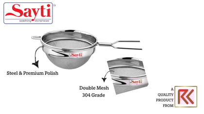 RK Sayti Stainless Steel Round Strainer, 304 Grade Double Mesh, Premium Polish,Small, Medium,Large, Pack of 3 RK Sayti Stainless Steel Round Strainer, 304 Grade Double Mesh, Premium Polish,Small, Medium,Large, Pack of 3