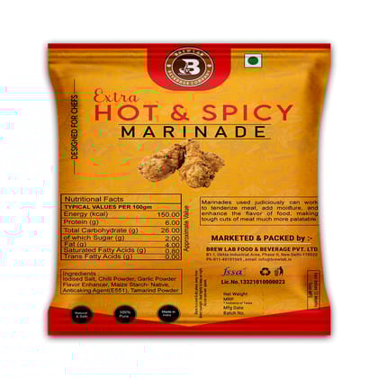 Brew Lab Extra Hot & Spicy marinade | Marination Masala (1 kg)