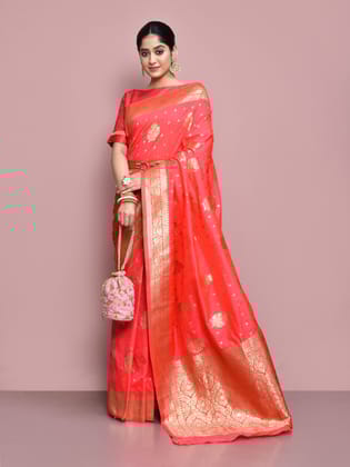 Magenta Banarasi  Silk Saree