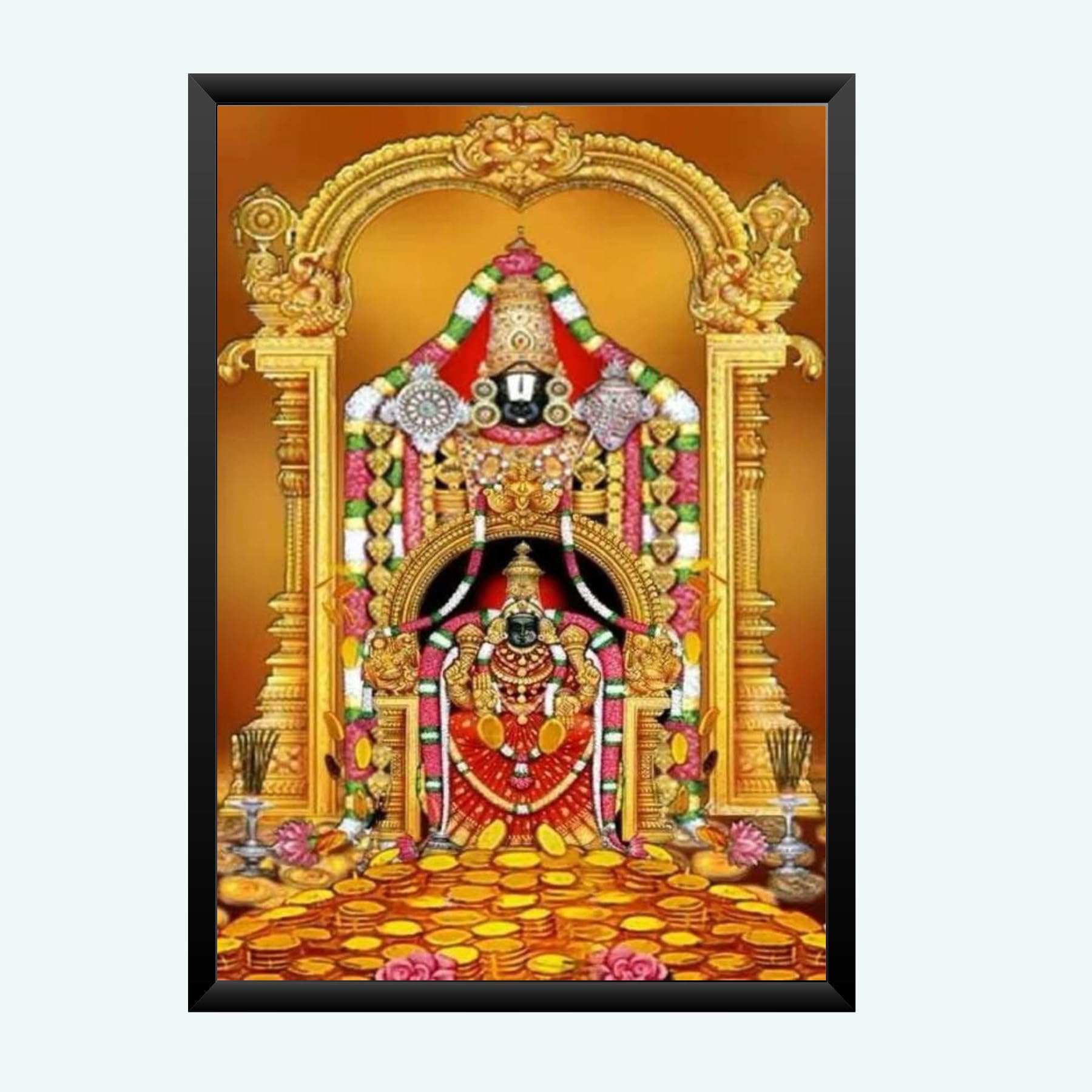 NOKKES tirupati blalaji Venkateswara tirupati blalaji Photo Frames Religious Photo frame 5X7 Inch Photo Frame_AQW35