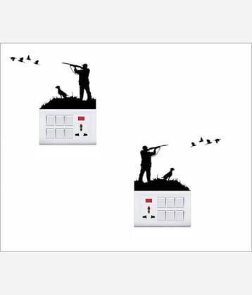 Asmi Collection Hunter for Light Switches Switch Board Sticker ( 30 x 18 cms )