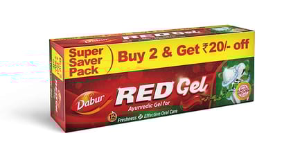 Dabur Red Gel Toothpaste, 300 gm Buy 2 Get 20% Off