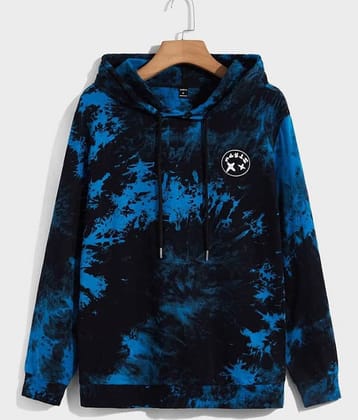 Try This Cotton Blend Hooded Men's Sweatshirt - Blue ( Pack of 1 )