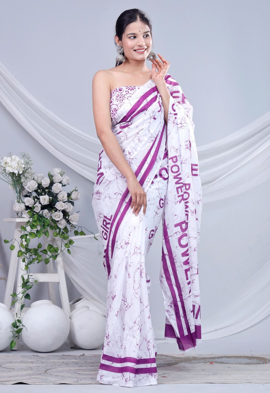 Cotton 92*80 Mulmul Saree