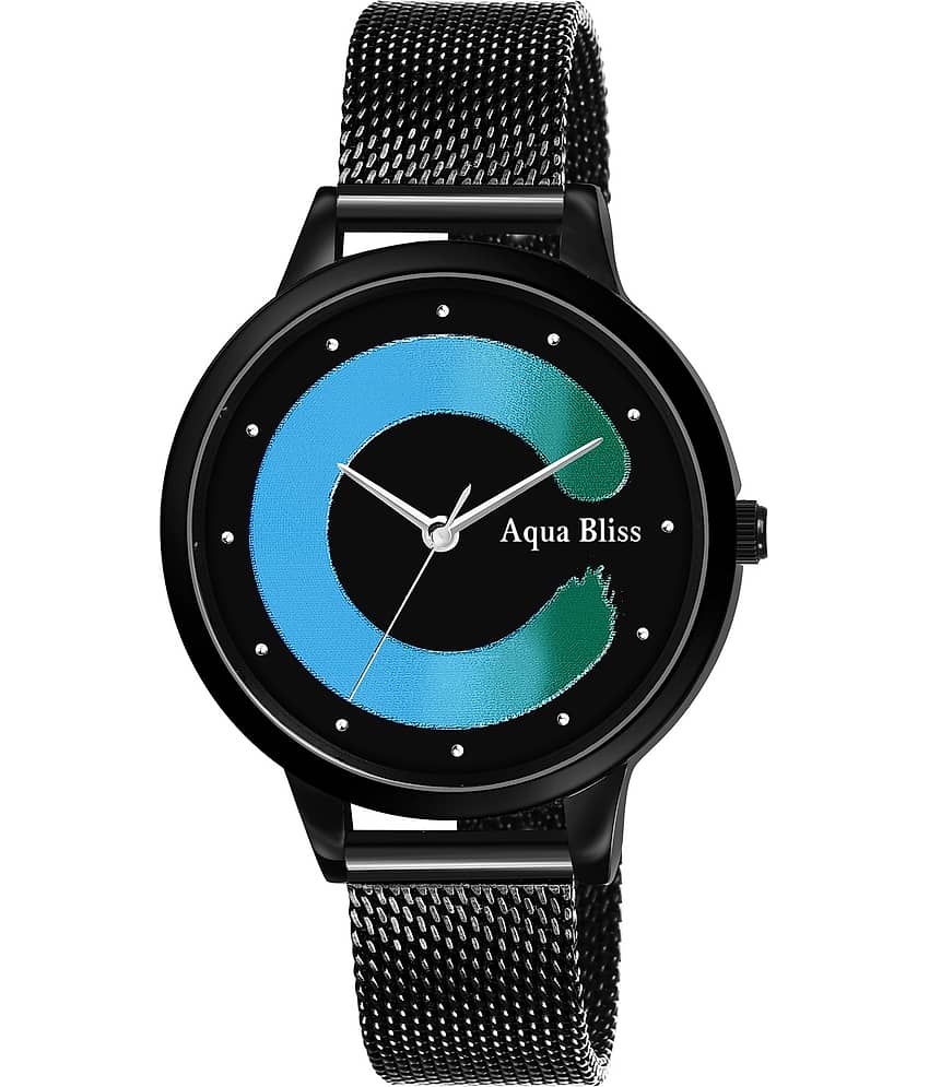 AQUA BLISS - Black Stainless Steel Analog Womens Watch