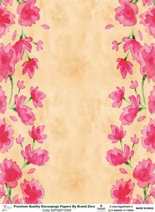 Brand Zero Premium Quality Decoupage Paper Pack of Two - Design Code: BZPQDP10094