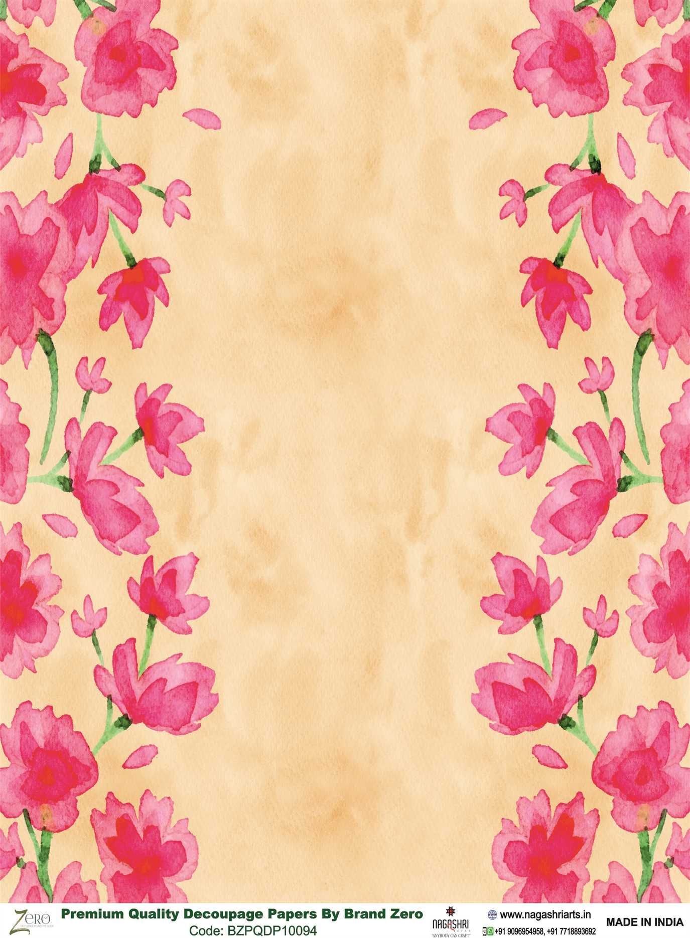 Brand Zero Premium Quality Decoupage Paper Pack of Two - Design Code: BZPQDP10094