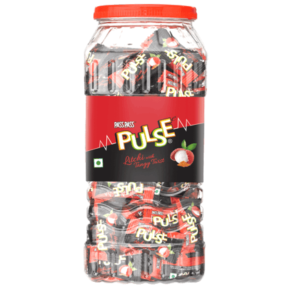 Pulse Candy Jar || Litchi Candy || 175 Pieces || 708.75 Grams