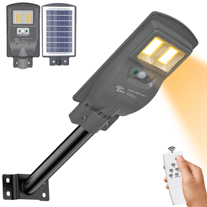 30 Watt Solar Street Warm Lights (With Pole)-With Pole