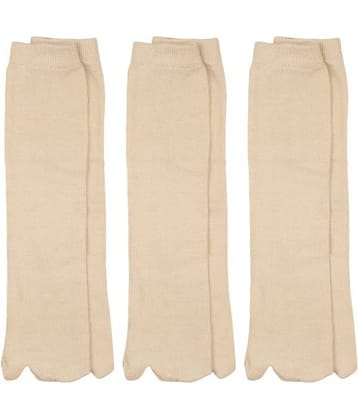 Tahiro Beige Cotton Thumb Ankle Socks - Pock Of 3