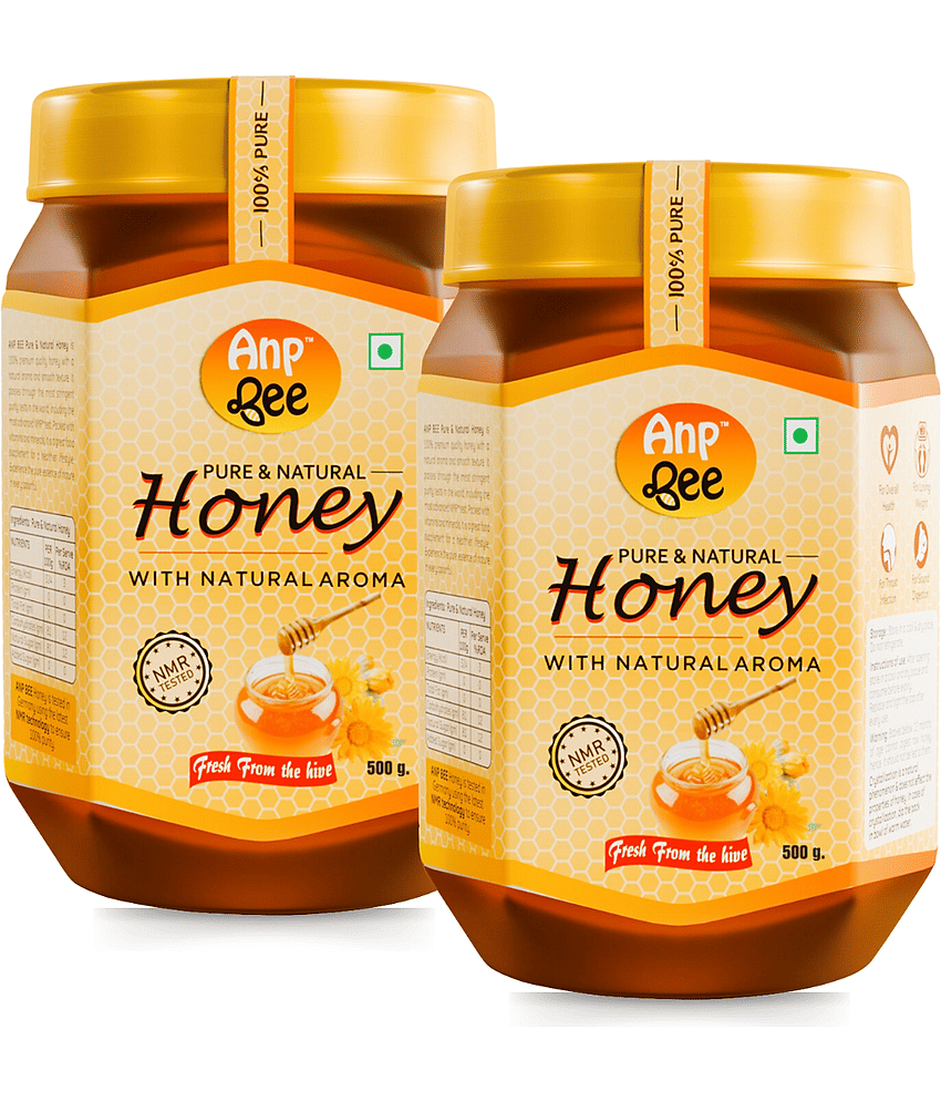 ANP BEE 100% Pure NMR Tested Honey Raw Natural Honey 500 g Pack of 2