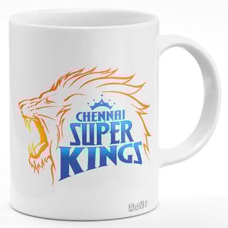 IPL Team "Chennai Super Kings" logo Printed (0B0A200FBH) Ceramic Coffee Mug