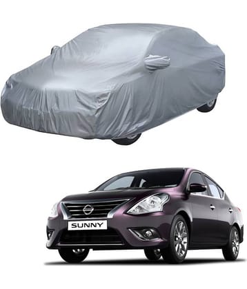 Autoretail Silver Color Dust Proof Car Body Polyster Cover With Mirror Pocket Polyster For Nissan Sunny
