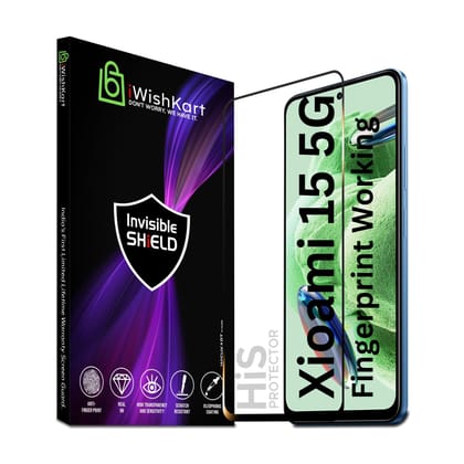 iWishKart compatible with Xiaomi 15 5G Tempered Glass screen protector guard [ 100% Fingerprint Working ] Full Edge to Edge 9H Full Glue FHD with Easy Installation kit | 6.36 Inch iWishKart compatible with Xiaomi 15 5G Tempered Glass screen protector gua