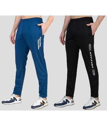Zeffit - Multicolor Lycra Men's Trackpants ( Pack of 2 )