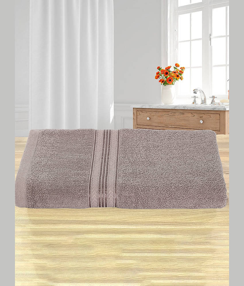Satisfyn Pack of 1 Cotton 400 -GSM Bath Towel ( Brown )