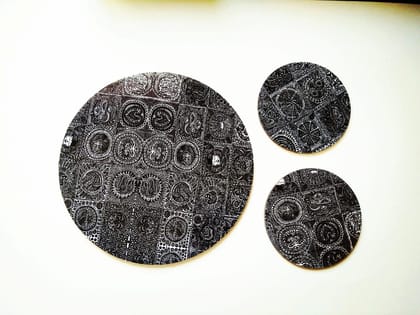 ILLU-GINATION ARTWORK PLACEMAT AND COASTERS SET