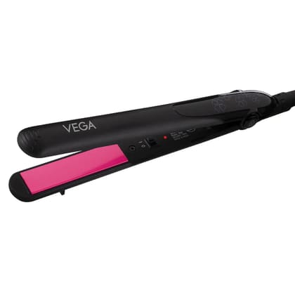 Vega Adore Hair Straightener for Women with Ceramic Coated Plates & Quick Heat-Up, Power ON/OFF Button,, Easy Lock Button, 1 Year Warranty, (VHSH-18), (Made in India), Black Vega Adore Hair Straightener for Women with Ceramic Coated Plates & Quick Heat-U
