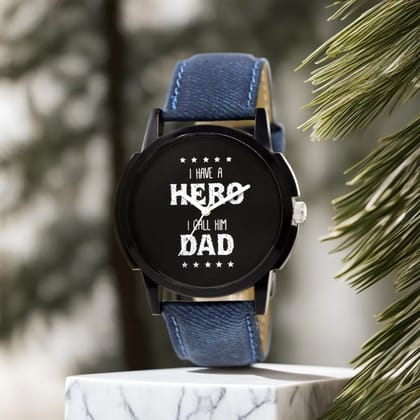 LOREM Black Hero Dad Analog Watch for Men LR07-UF