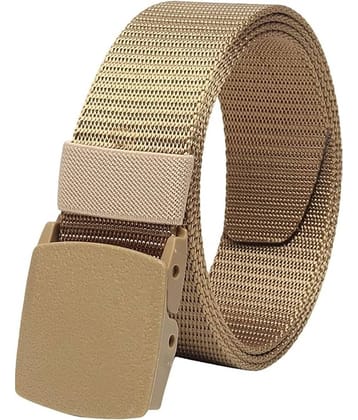 Infispace - Beige Nylon Men's Formal Belt ( Pack of 1 )
