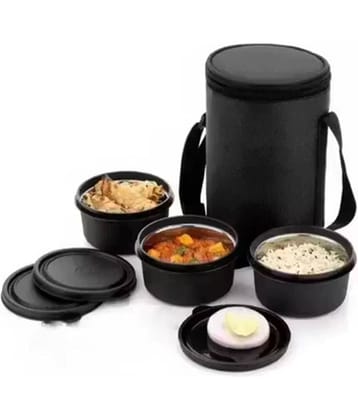 analog kichenware Adult/School/Office Stainless Steel Lunch Box 3 - Container ( Pack of 1 )