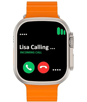 Ultra BT Calling Touch Screen Orange Smart Watch