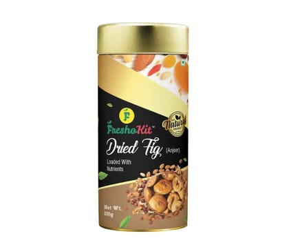 Freshokit Dried Figs-Anjeer | Premium Figs | Nutritious & Delicious High in Fiber & Boost Immunity | Rich Source of Calcium & Iron | Low in calories and Fat Free (250gm)