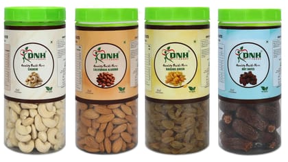 DRY FRUITS COMBO 1 KG  PACK  250G X 4 PC