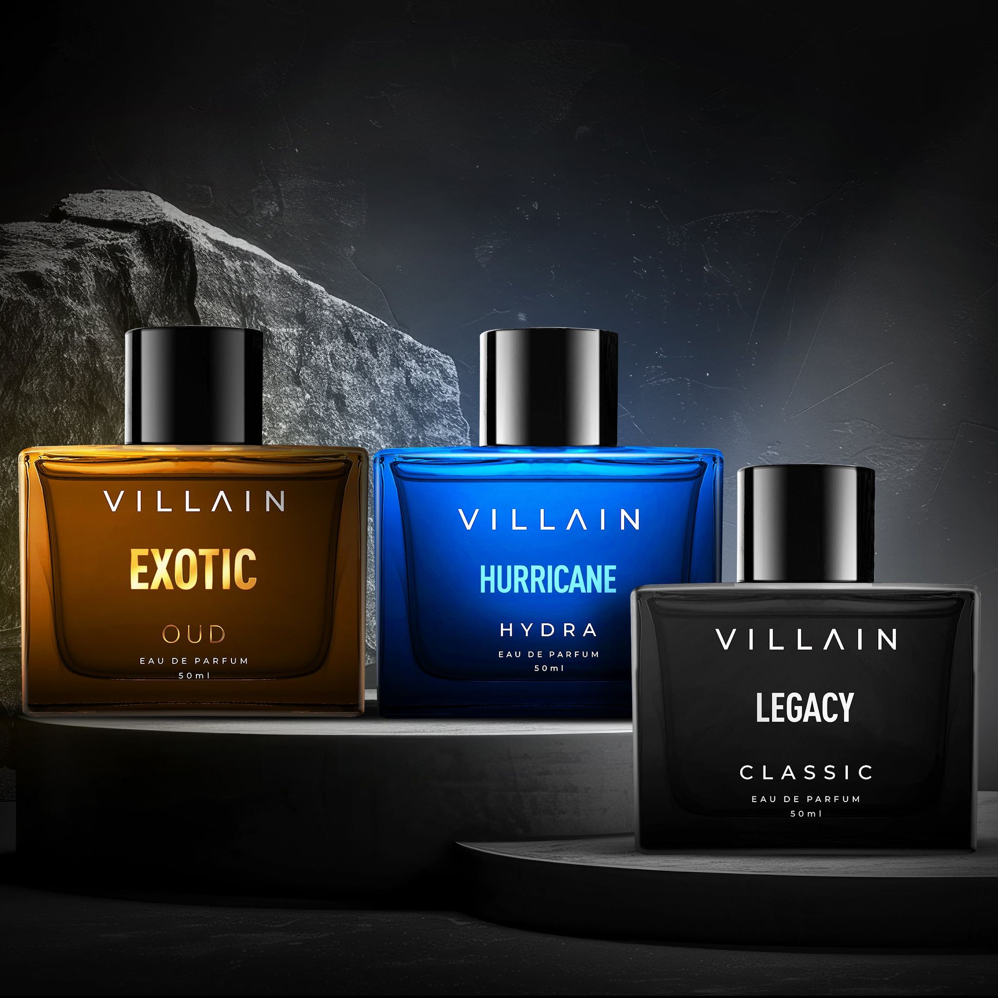 VILLAIN Legendary Trio Eau De Perfum 50 ml Pack of 3 VILLAIN Legendary Trio Eau De Perfum 50 ml Pack of 3 - Default Title