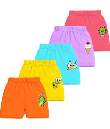 Trampoline Pack of 5 Girls Cotton Shorts ( Multicolor2 )