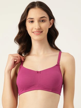 Leading Lady Women's Solid Cotton Non Padded Non Wired T-Shirt Bra Leading Lady Women's Solid Cotton Non Padded Non Wired T-Shirt Bra