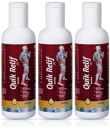 Quik Relif Herbal Ayurvedic Pain Relief Oil for Muscle & Joint Pain Relief 50ml ( Pack Of 3 )