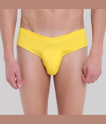 BASIICS By La Intimo Pack of 1 Polyester Briefs For Men's ( Yellow )