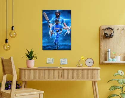 "ROHIT SHARMA: INDIAN CAPTAIN"- Shiny & Sturdy Metallic Poster  Art That Pops & Sticks-A3