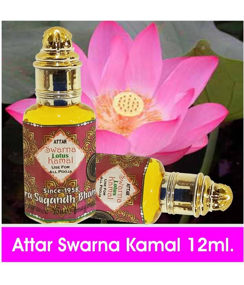 INDRA SUGANDH BHANDAR - Swarna Kamal Lotus Long Lasting Attar For Men & Women 12ml Pack Of 1