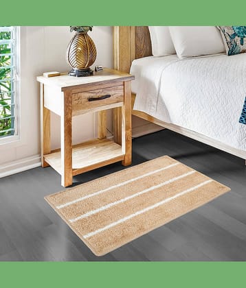 ADIRNY - Anti-skid Polycotton Door Mat ( 59 X 39 cm ) Single - Beige