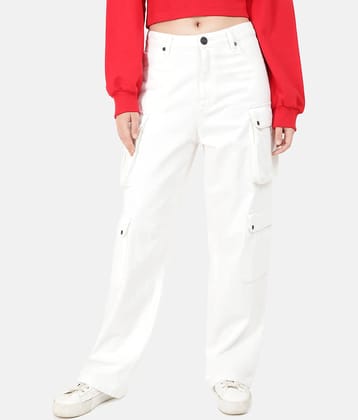 Bene Kleed Women Relaxed Fit High-Rise Clean Look Pure Cotton Jeans