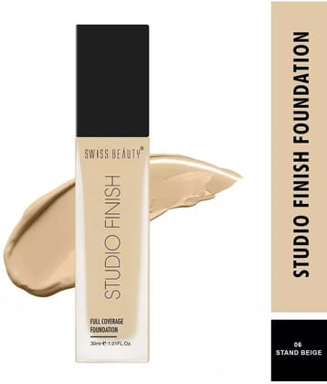 Swiss Beauty  Studio Finish Full Coverage  Liquid Foundation Tan 30 g