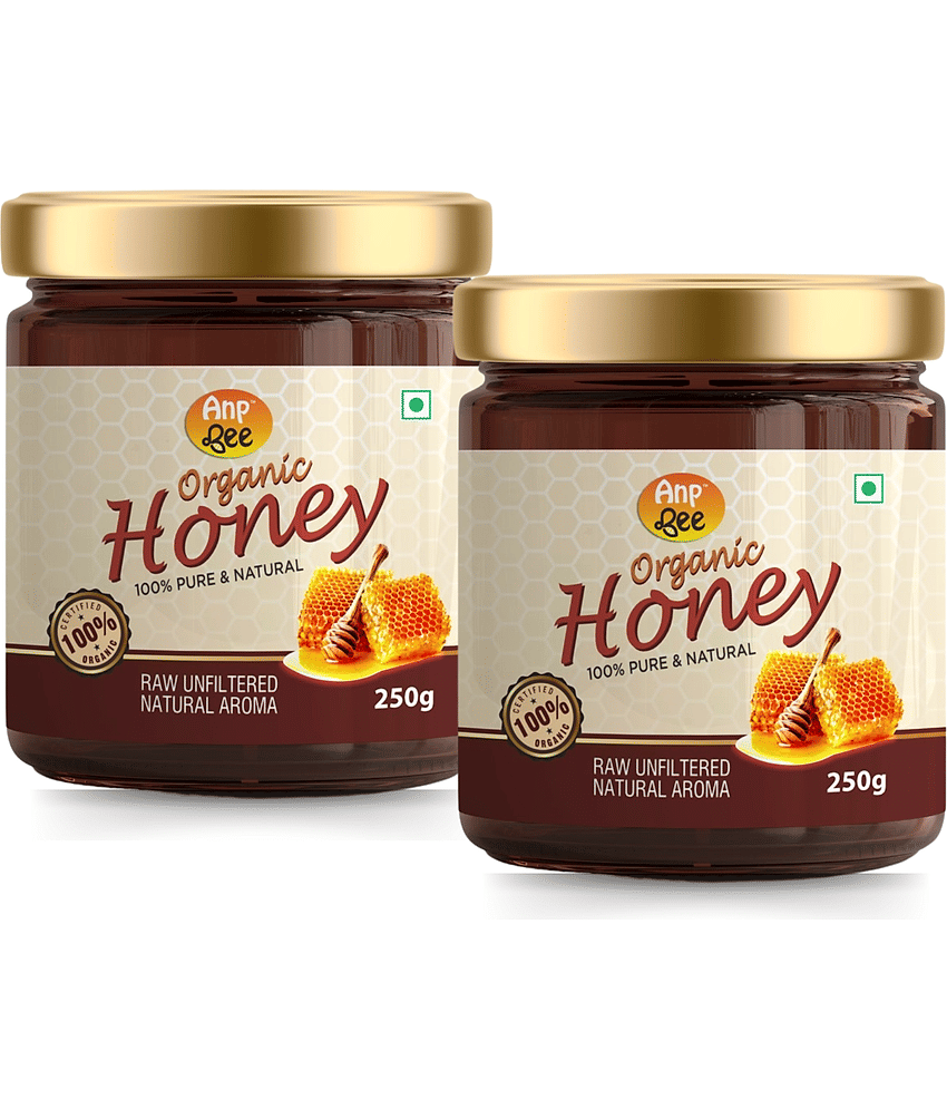 ANP BEE 100% Pure Certified Honey Raw Organic Honey 250 g Pack of 2
